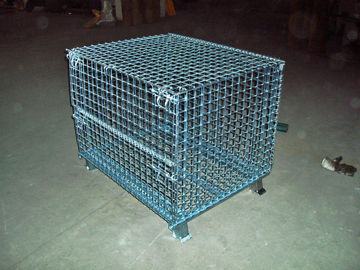 Jaula de acero soldada con autógena transporte de la plataforma de la malla de alambre con la protección de la tapa de la cubierta