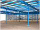 Sistemas azules/anaranjados de 3 de los niveles pisos de entresuelo industriales, de la plataforma del almacenamiento